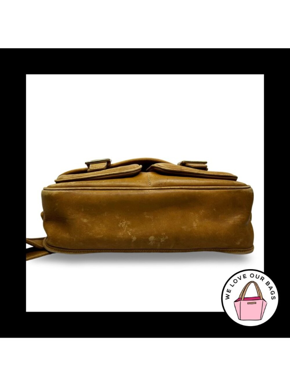 Vintage COACH LEGACY SADDLE FIELD Bag Camel Brown Glovetanned Leather Small 9128 - Picture 5 of 8